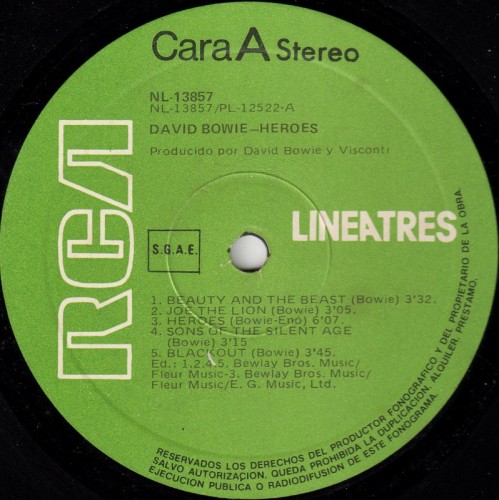 This is a thumbnail + LP 1983 Heroes RCA NL-13857 Spain Label A.jpg