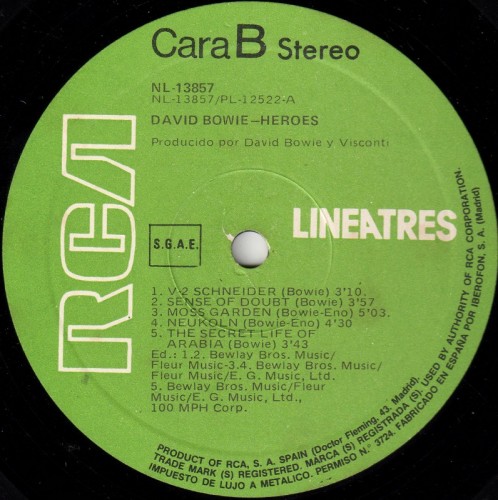 This is a thumbnail + LP 1983 Heroes RCA NL-13857 Spain Label B.jpg