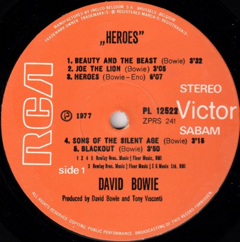 This is a thumbnail + LP 1977 Heroes RCA PL 12522 Belgium Label 1.jpg