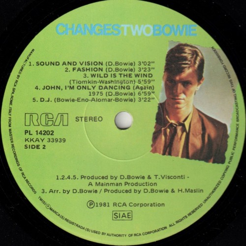 This is a thumbnail + LP 1981 Changes Two RCA PL 14202 Italy Label 2.jpg