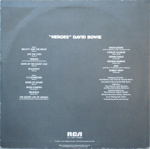 This is a thumbnail + LP 1977 Heroes RCA AFL1-2522 USA Back.jpg