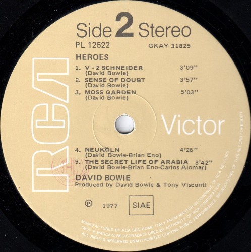 This is a thumbnail + LP 1977 Heroes RCA PL-12522 Italy Label 2.jpg